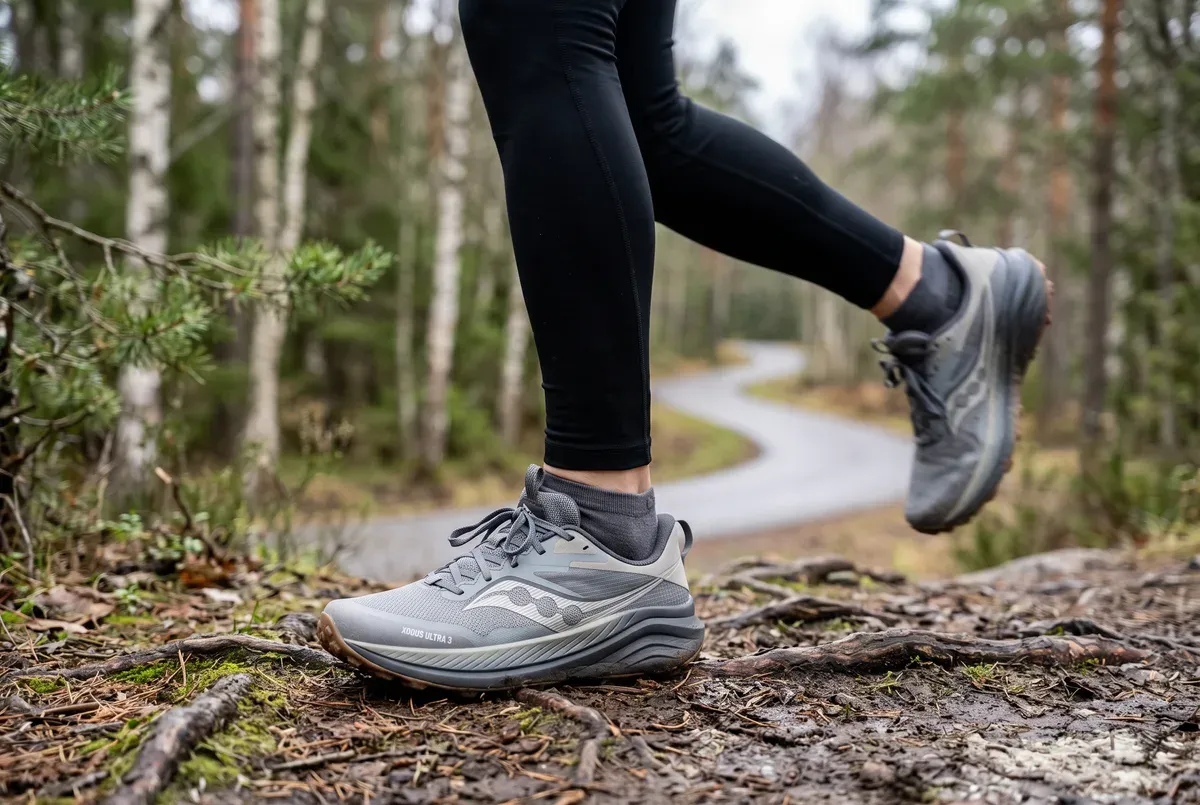 Saucony Xodus Ultra 3 mitt i ett löpsteg
