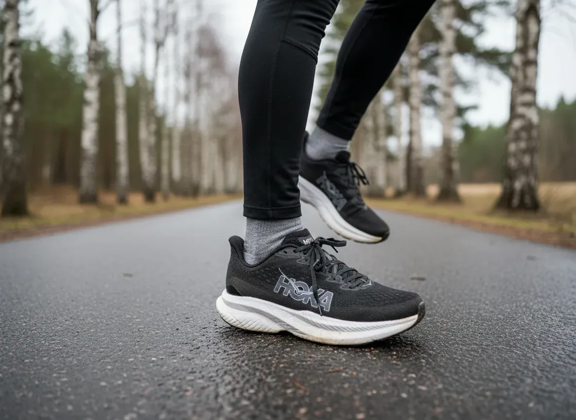 Hoka Mach 6 mitt i ett löpsteg