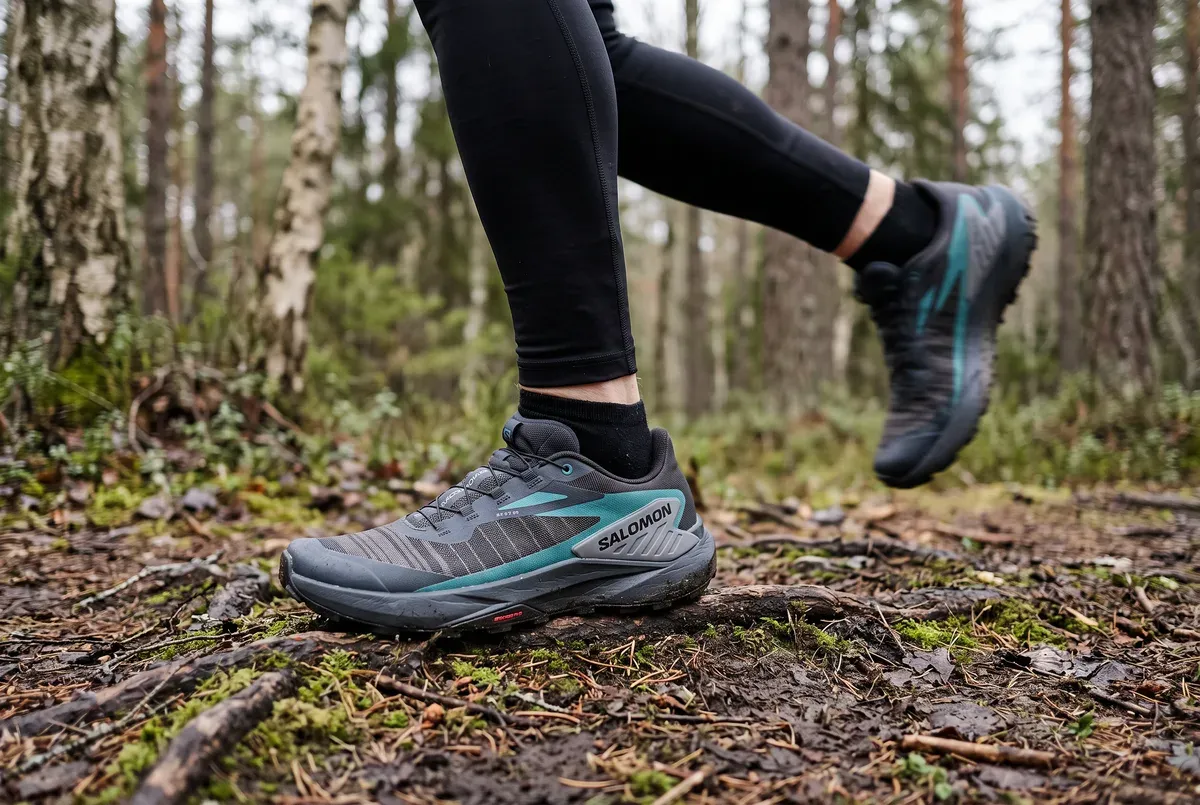 Salomon Genesis mitt i ett löpsteg