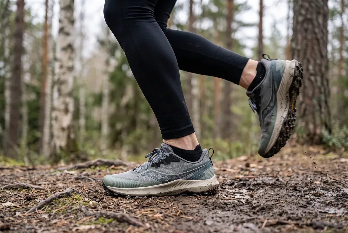 Saucony Peregrine 14 mitt i ett löpsteg