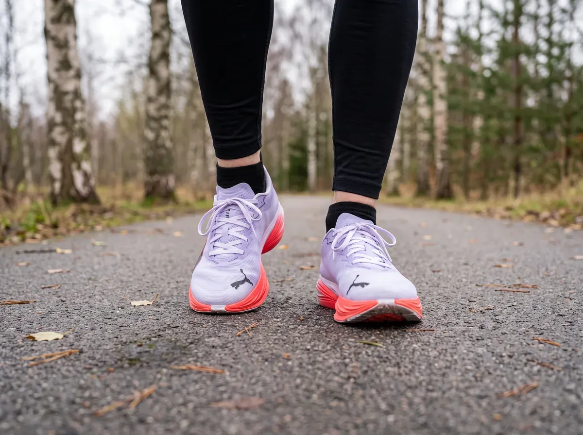 Puma Fast-R Nitro Elite 3 på fötterna på blöt asfalt